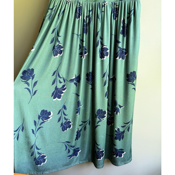 ALEXIA ADMOR Sage Floral Luna Dress Size Small Drop Waist Midi Wedding Guest - Picture 5 of 15